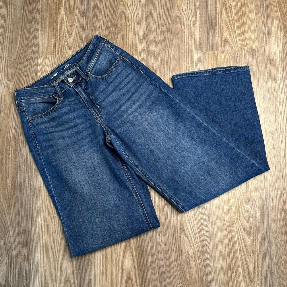 Old Navy WOW Wide Leg Jeans Women’s 4 High Rise Stretch Medium Wash Y2K